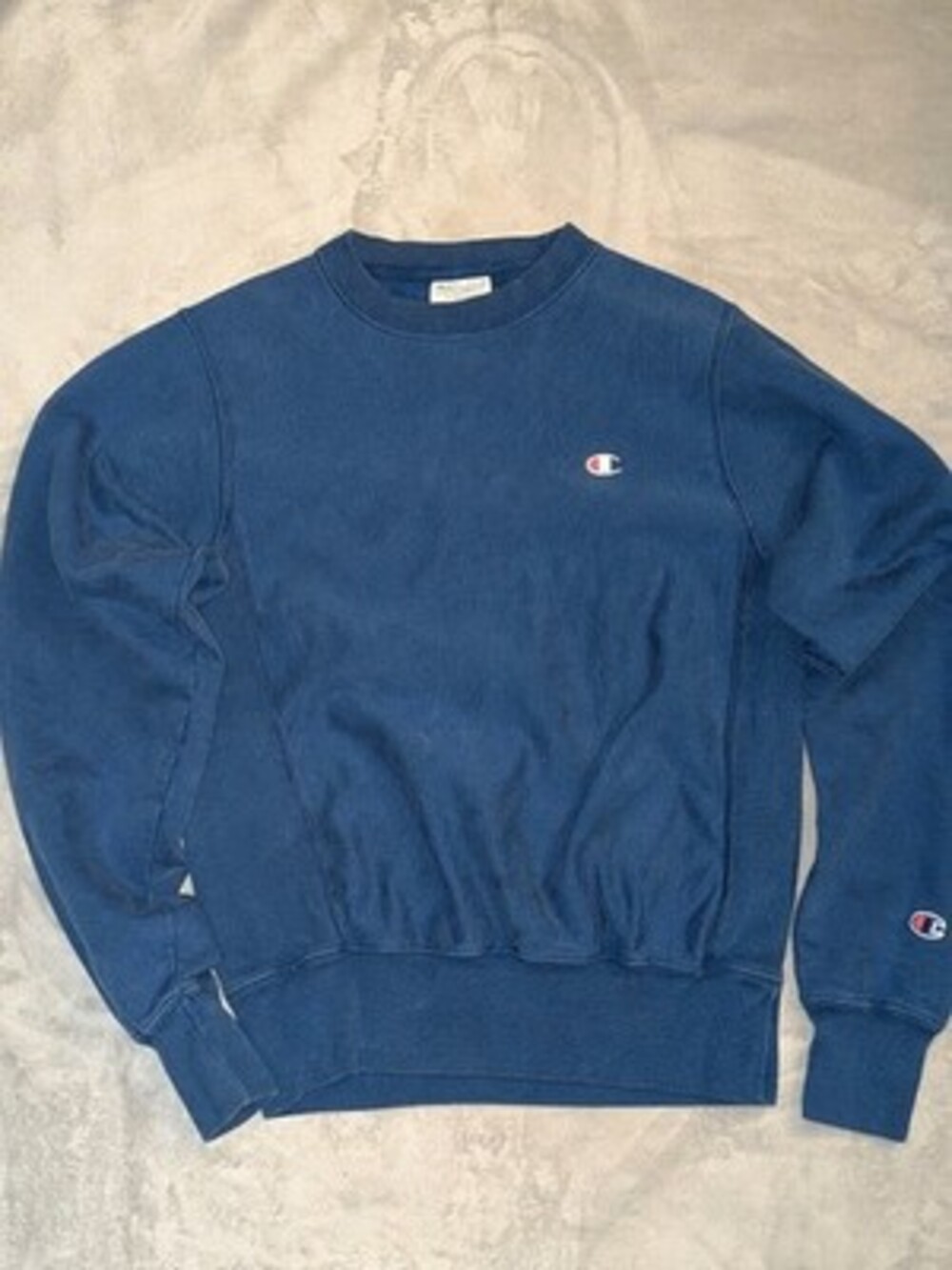 Champion Reverse Weave Crewneck Sweatshirt Royal Blue XS C Logo Pullover Unisex